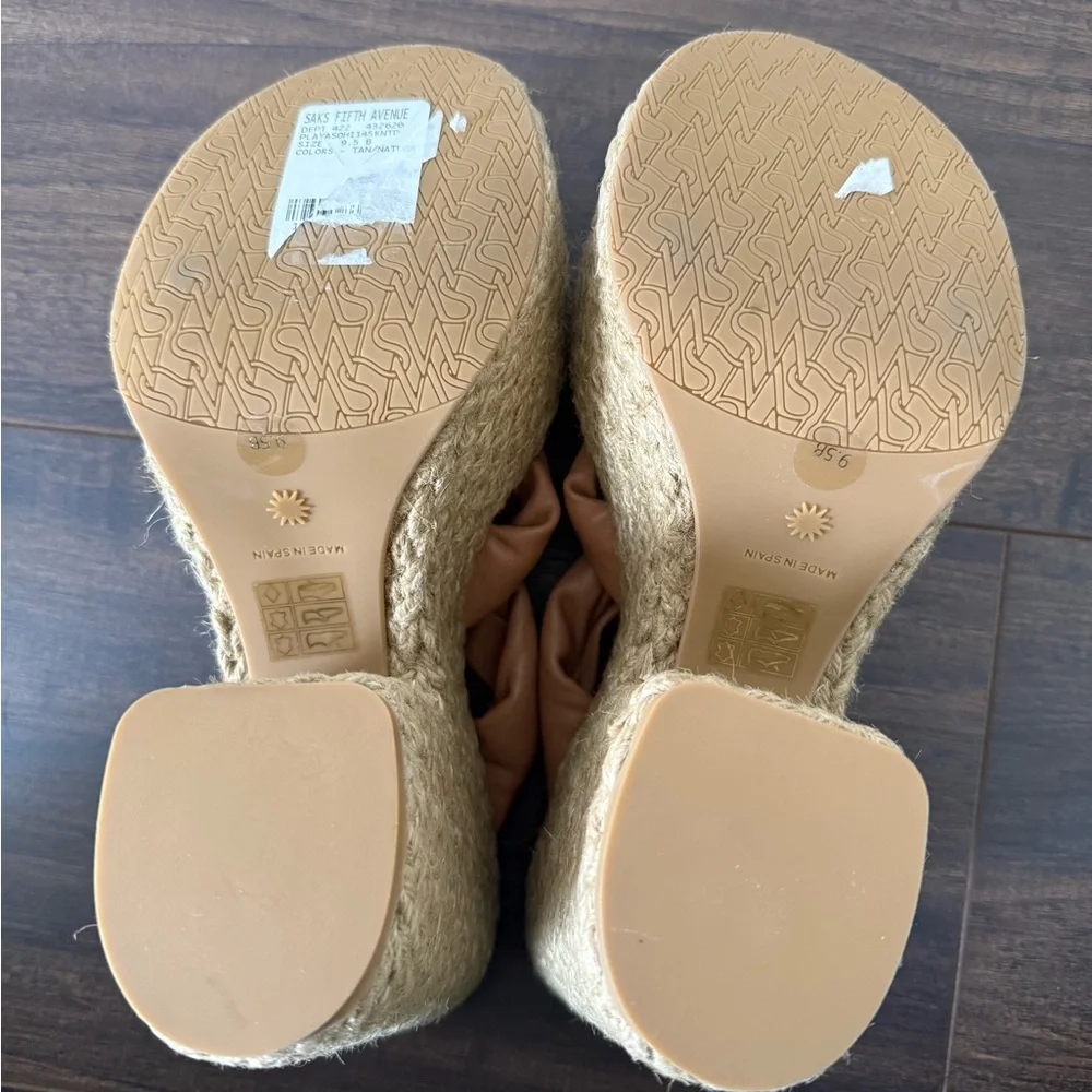 Stuart Weitzman Leather Knotted Espadrille Sandal